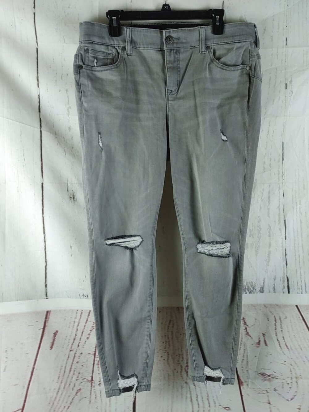 Torrid Bombshell Skinny Distressed Size 16R (36x25)Gray Soft Jean NWT $85.50